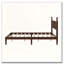 Lit plateforme double en bois pleine grandeur avec tête de lit en forme de gourde, style rétro, aucun sommier tapissier requis