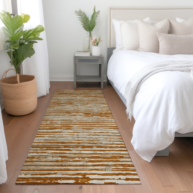 Premium Machine Washable Prisco Paprika Rug, Runner 2'3" x 7'6"