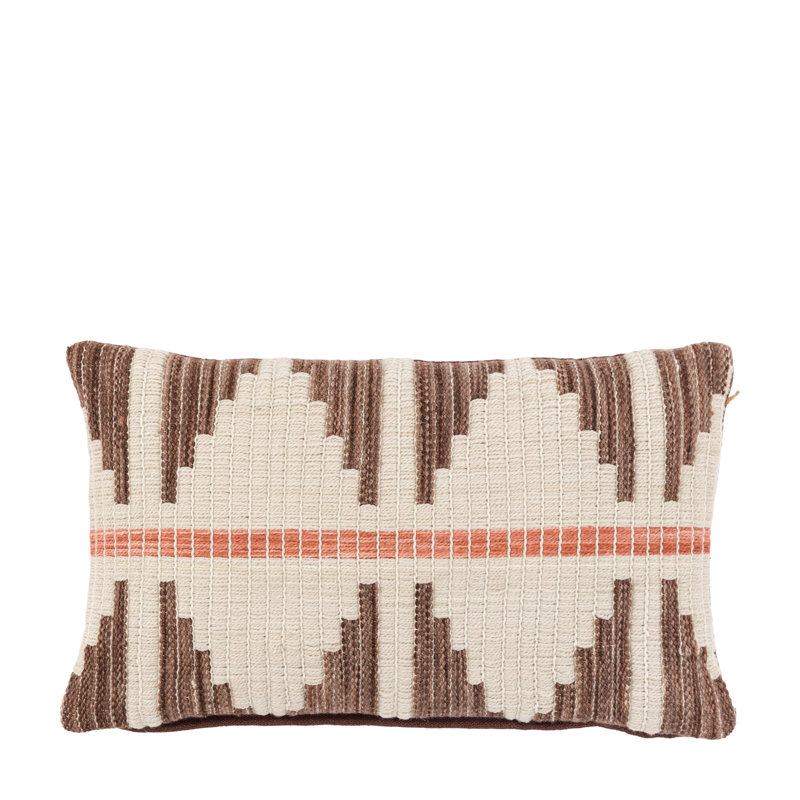 Abstract Brown Rectangular Cushion