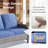 NTC 9-Piece Patio Conversation Set, Wicker Outdoor Furniture Sofa Set with Swivel Rocker Chairs, Ottomans &Optional Fire Pit Table, Patio Seating Group with Cushions-88392635-88392636-98547657