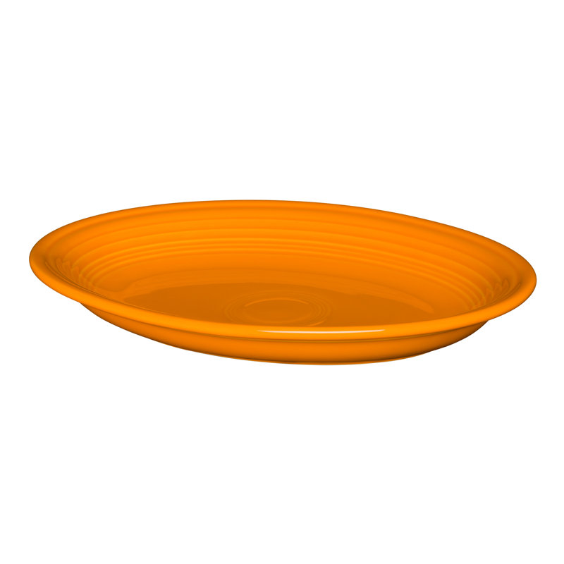 Plat de service ovale Fiesta Serveware, Pivoine, H 1,5 po x l 8,88 po x L 11 po