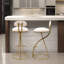 Tabourets de bar Abreha avec structure en forme de S et base ronde-466862718