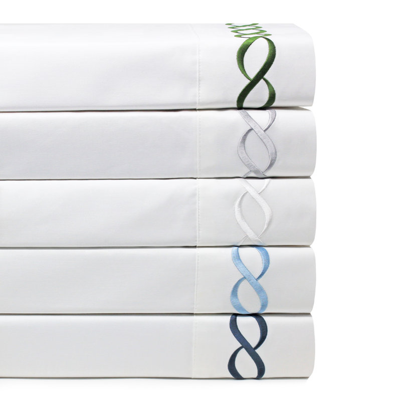Avellana Modern & Contemporary Cotton Sateen Duvet Cover, Queen Duvet Cover + 2 Shams, Ivory/White