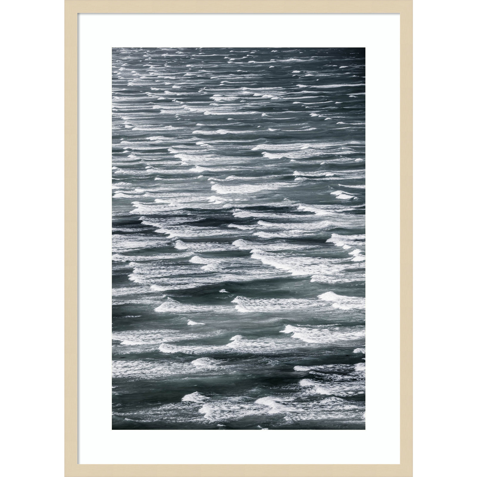 Daisey "Infinite Waves 02" Print, Brown Framed, 33" H x 24" W