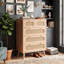 Natural Cane Storage Dressers Solid Wood Chest of Drawers-90805101