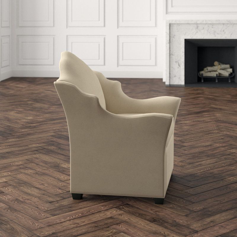 Wingback Chair, Bella Black Performance Velvet, Brushy Bayou
