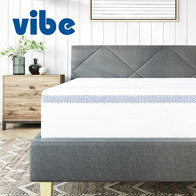 Vibe Gel Memory Foam Mattress | CertiPUR-US Certified | Bed-in-a-Box, 12", Queen