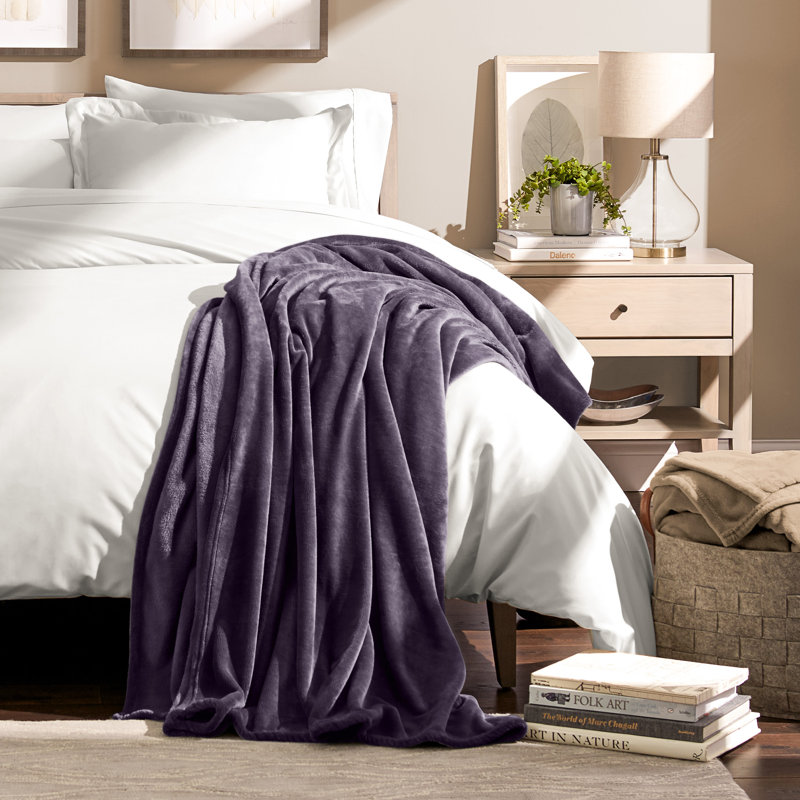 Couverture polaire Bare Home, Très grand, Aubergine