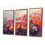 Champs de fleurs roses et orange bouton d'or 3 "pièces-107169809-107169817