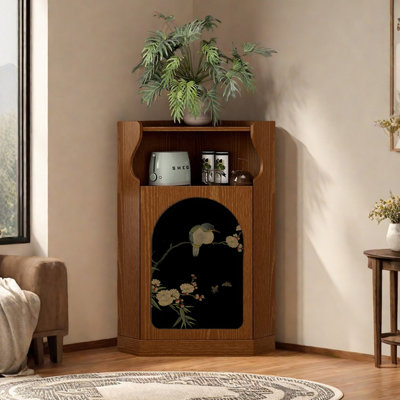 Armoire d'angle multifonctionnelle dans le salon