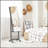 Floor Standing Jewelry Cabinet With Full-Length Mirror, Lockable Organizer, And 3 Adjustable Angles, Grey
