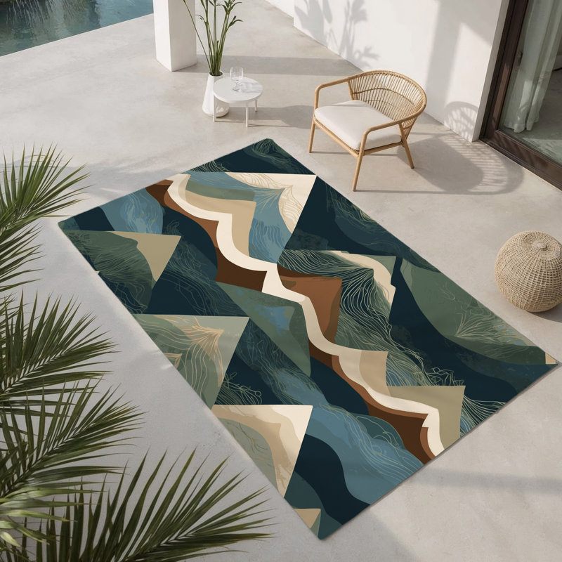 Tapis intérieur et extérieur Luminous Dreams, Rectangle 1 pi 6 po x 2 pi 6 po