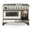 Majestic III Series 48 Inch Dual Fuel Range with 5 Sealed Burners, Griddle, Frenchtop in Matte Graphite (Liquid Propane, Burnished Trim)-934303585-934303584-934303599