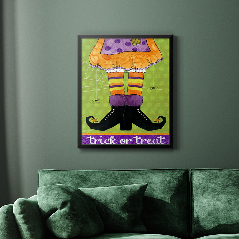 Toile encadrée de qualité supérieure Trick or régal - prêt à accrocher, Noir, H 24 po x l 20 po
