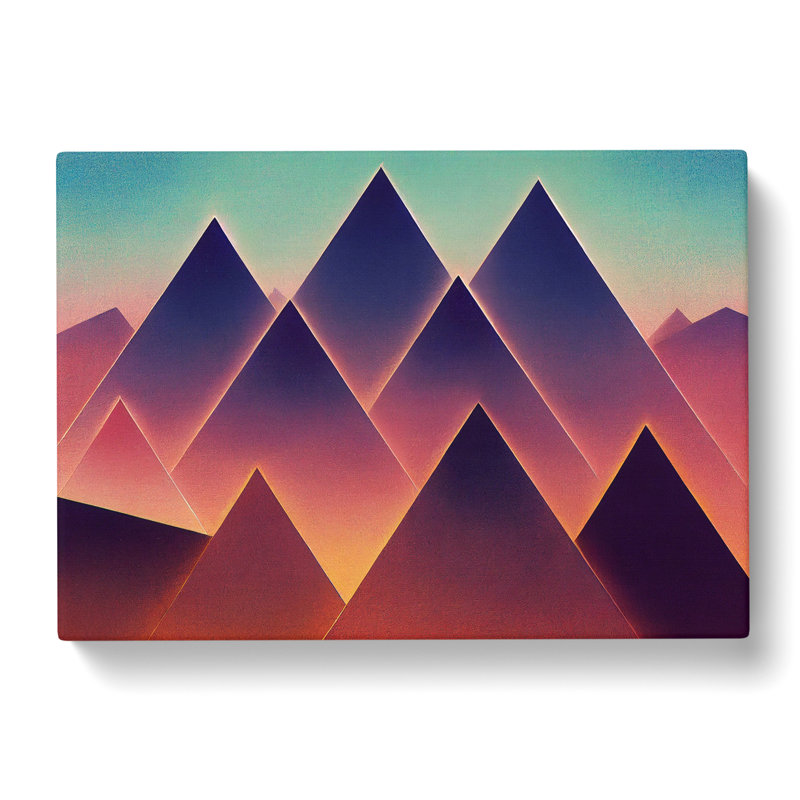 Futuristic Pyramids Vol.2 Abstract - Wrapped Canvas, 40cm H x 60cm W x 3cm D