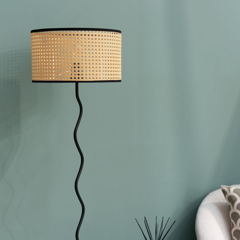 155cm Black Metal Floor Lamp