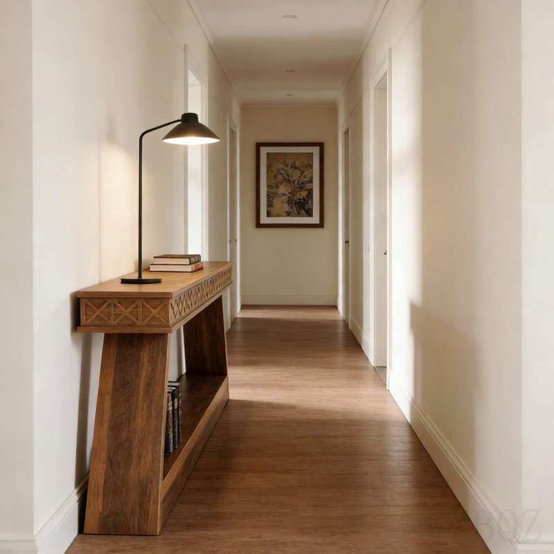 Two-Tiered Sofa Table,Versatile Entryway Table,Console Table, Brown