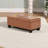 Compact Fabric Storage Ottoman Bench With Removable Cushioned Top Sturdy Frame
