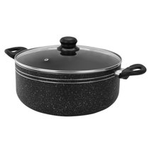 11inch Nonstick Aluminum Stir Frying Pan 1.6kg Dishwasher Safe With Glass  Lid