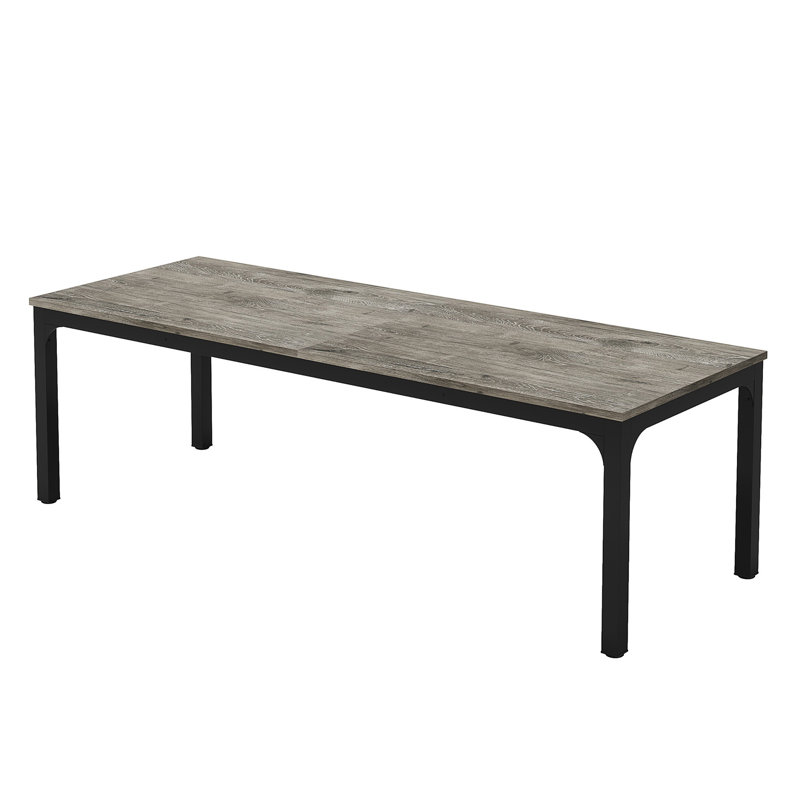 Lamekia Metal Base Dining Table, Black, Gray