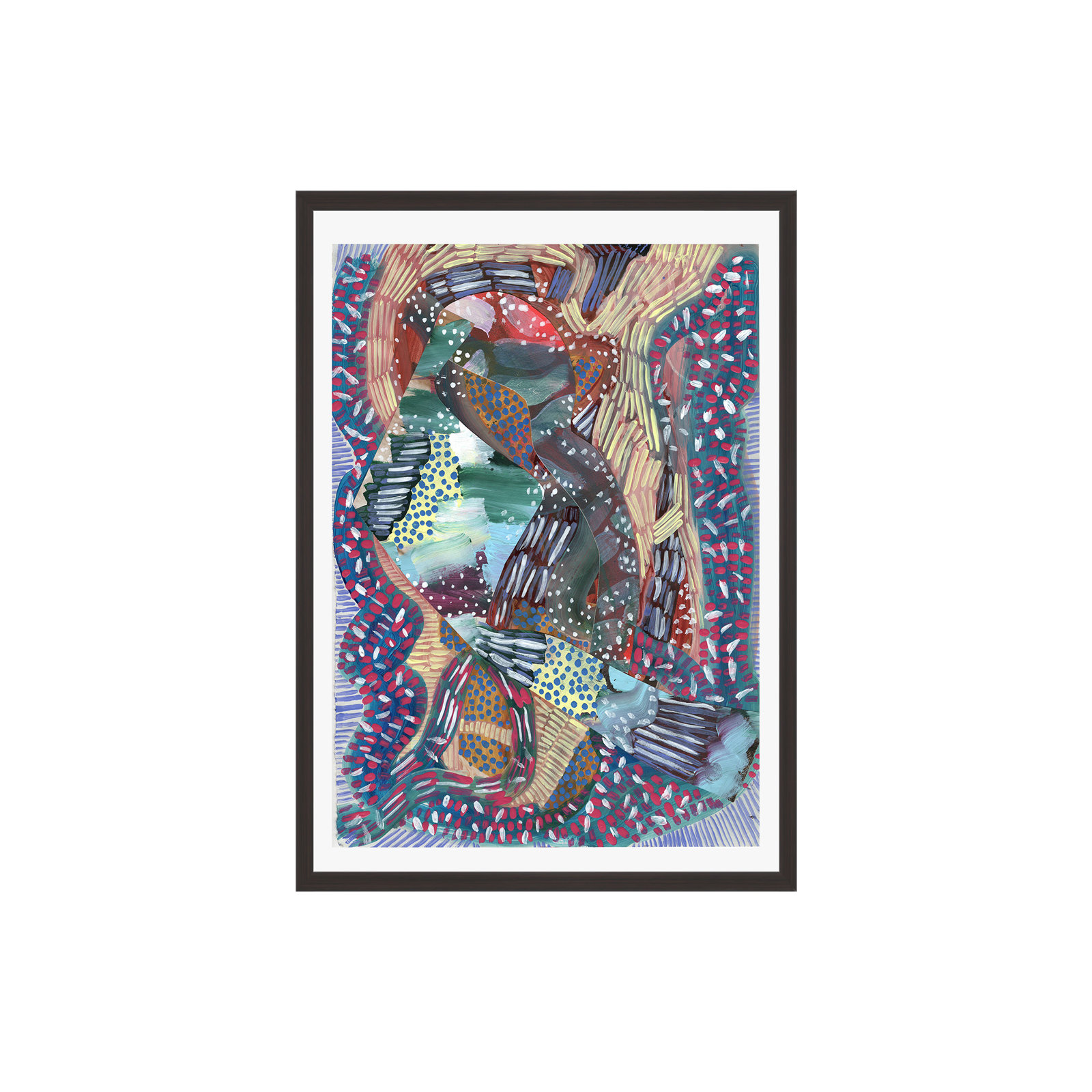 Baby Your Electric by K'era Morgan, White, Espresso Paper Single Picture Framed, 32" H x 24" W