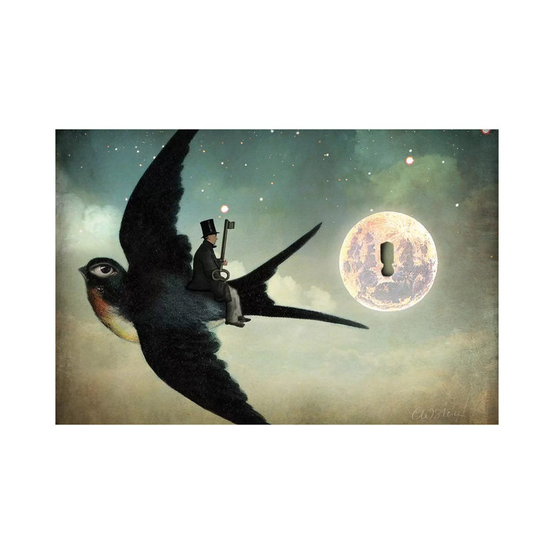 «Keep Your Secrets» par Catrin Welz-Stein - impression d'art graphique, Toile tendue, Pas de tapis
