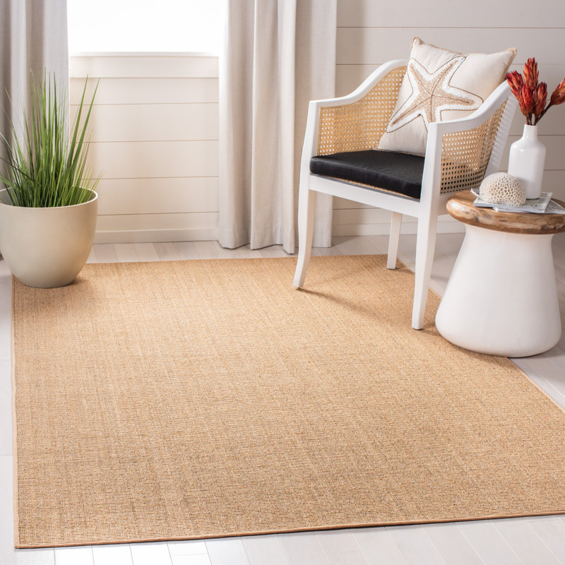Martha Stewart Sisal/Jute Solid Color Rug in Beige, Rectangle 3' x 5'