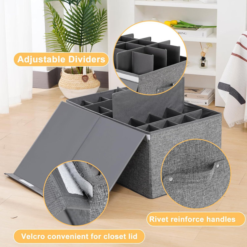 20-pair Stackable Shoe Box – Grey
