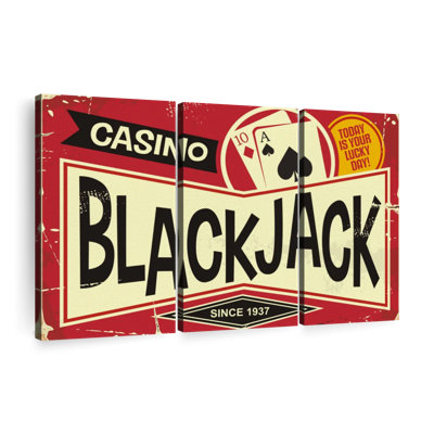 «Retro Blackjack Sign» sur toile
