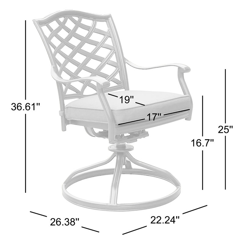 Fauteuil de patio Annecorinne, Tissage uni ardoise coulée Sunbrella®, Espresso brun