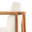 Fauteuil club Canape en acacia avec coussin crème, fauteuil