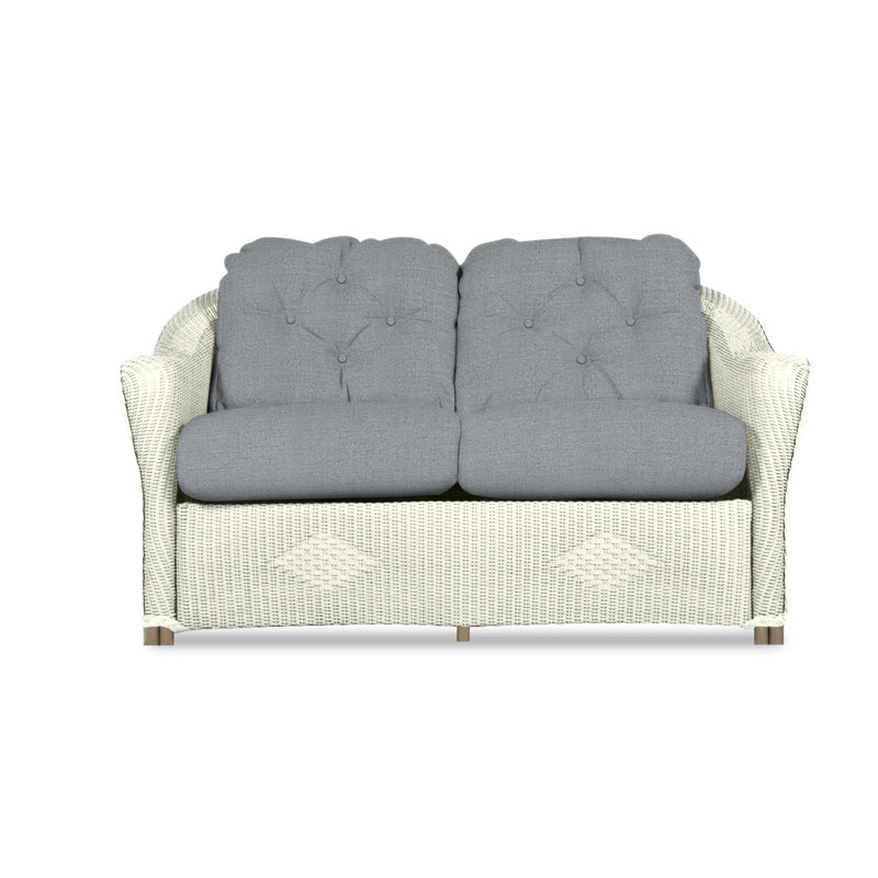 Reflections Outdoor 2 - Seat Loveseat, Sandberg Navy, Matte White