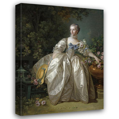 "Madame Bergeret" by  François Boucher - Gallery Wrap Canvas Wall Art