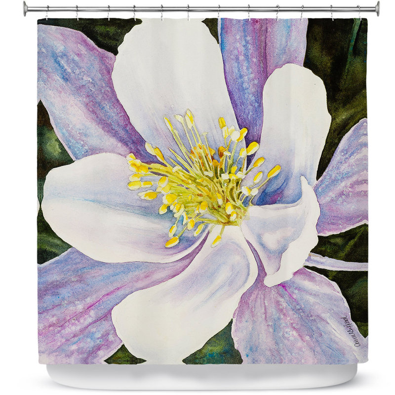 Rideau de douche simple columbine fleur