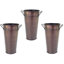 Ensemble de 3 vases de table hypnotiques en métal bronze-592964862-592964609