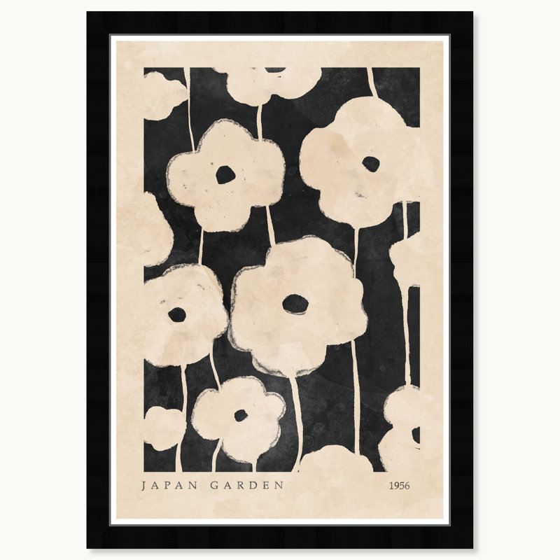 Flora floraison noire, Cadre noir
