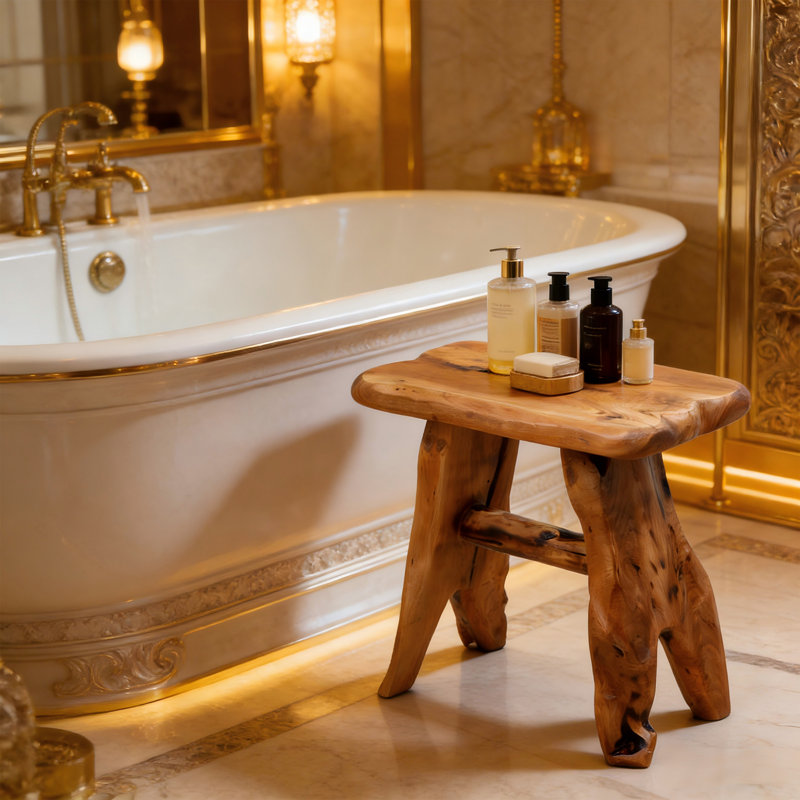 Banc en bois massif naturel