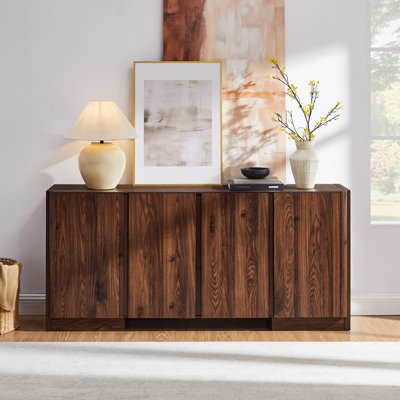 65" TV Stand for TVs up to 75" with Storage and Shelves
