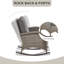 Ensemble de canapé d'extérieur en rotin 5 pièces avec chaises berçantes et foyer-634539415
