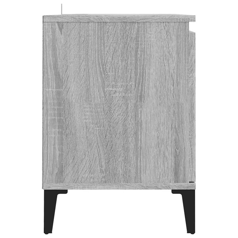 Steyning Unfinished TV Stand with Fireplace Included, Sonoma Grey