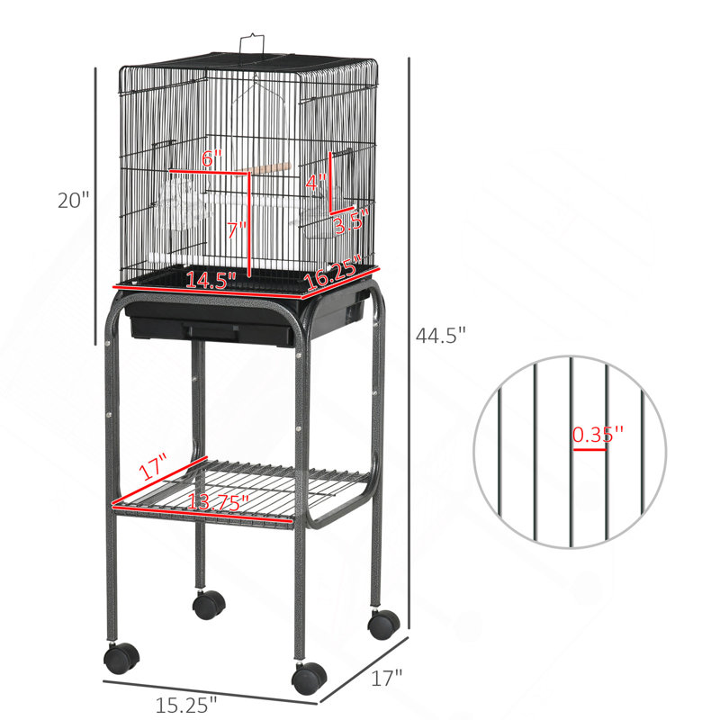 Cage à oiseaux intérieure en métal, cage à perroquet, volière à oiseaux