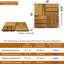 Carreaux de terrasse en bois d'acacia emboîtables 12 po x 12 po - paquet de 10, revêtement de sol intérieur et extérieur résistant aux intempéries et antidérapant-122427449-122427450