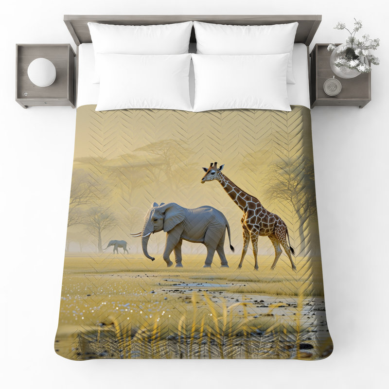 Éléphant et girafe Safari Bedding Safari, Double