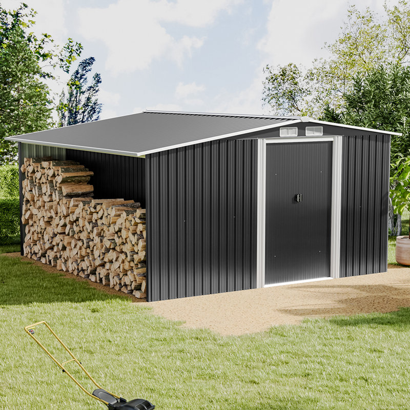 8 ft. W x 8 ft. D Metal Garage Shed