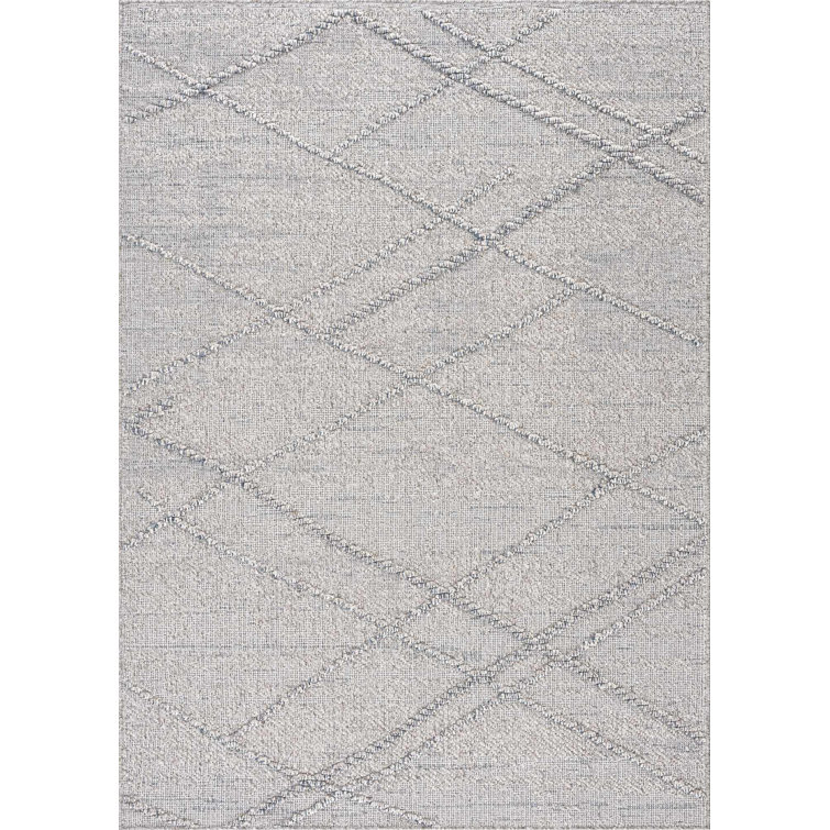 Helmsley Geometric Outdoor Gray Area Rug
