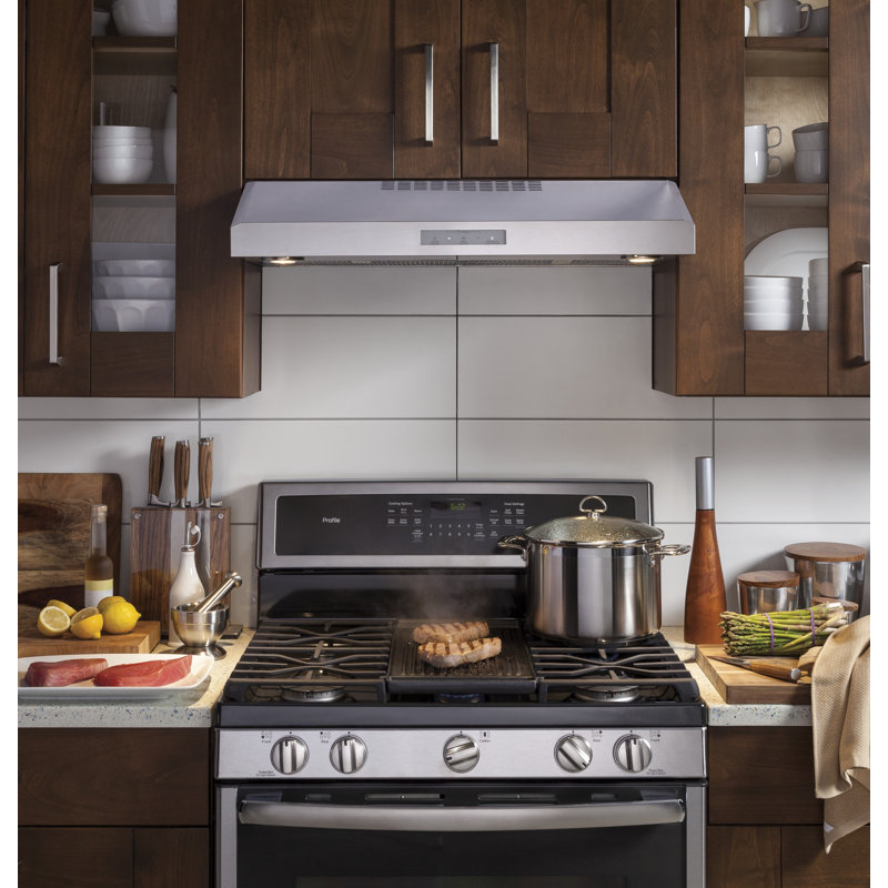 30" 390 CFM Convertible Under Cabinet Range Hood with Night Light, Stainless Steel, 30"