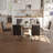 Luxury Grey Leather Dining Chairs Set Of 6 With Mirrored Silver Metal Legs
