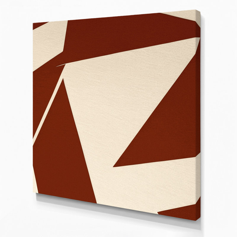 Minimalisme 57, art mural sur toile brune, H 16 po x l 16 po