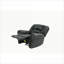 Fauteuil oscillant inclinable manuel inclinable avec garniture cloutée Recliners | Noir | Cuir retravaillé-2068085296