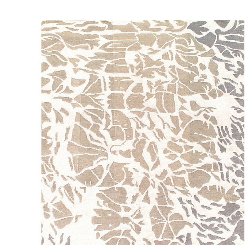 Abstract Area Rug in Beige/Gray